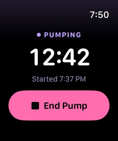 Apple Watch while pumping