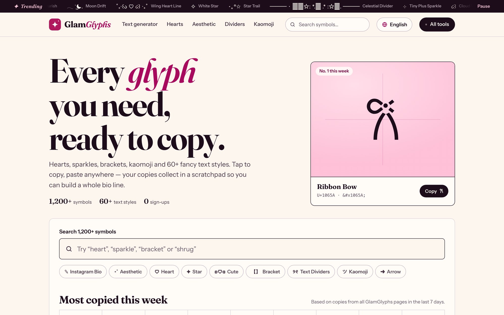GlamGlyphs